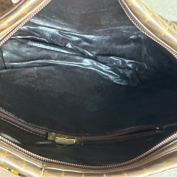 Authentic Valentino pvc leather brown grey shoulder bag - Picture 6 of 12